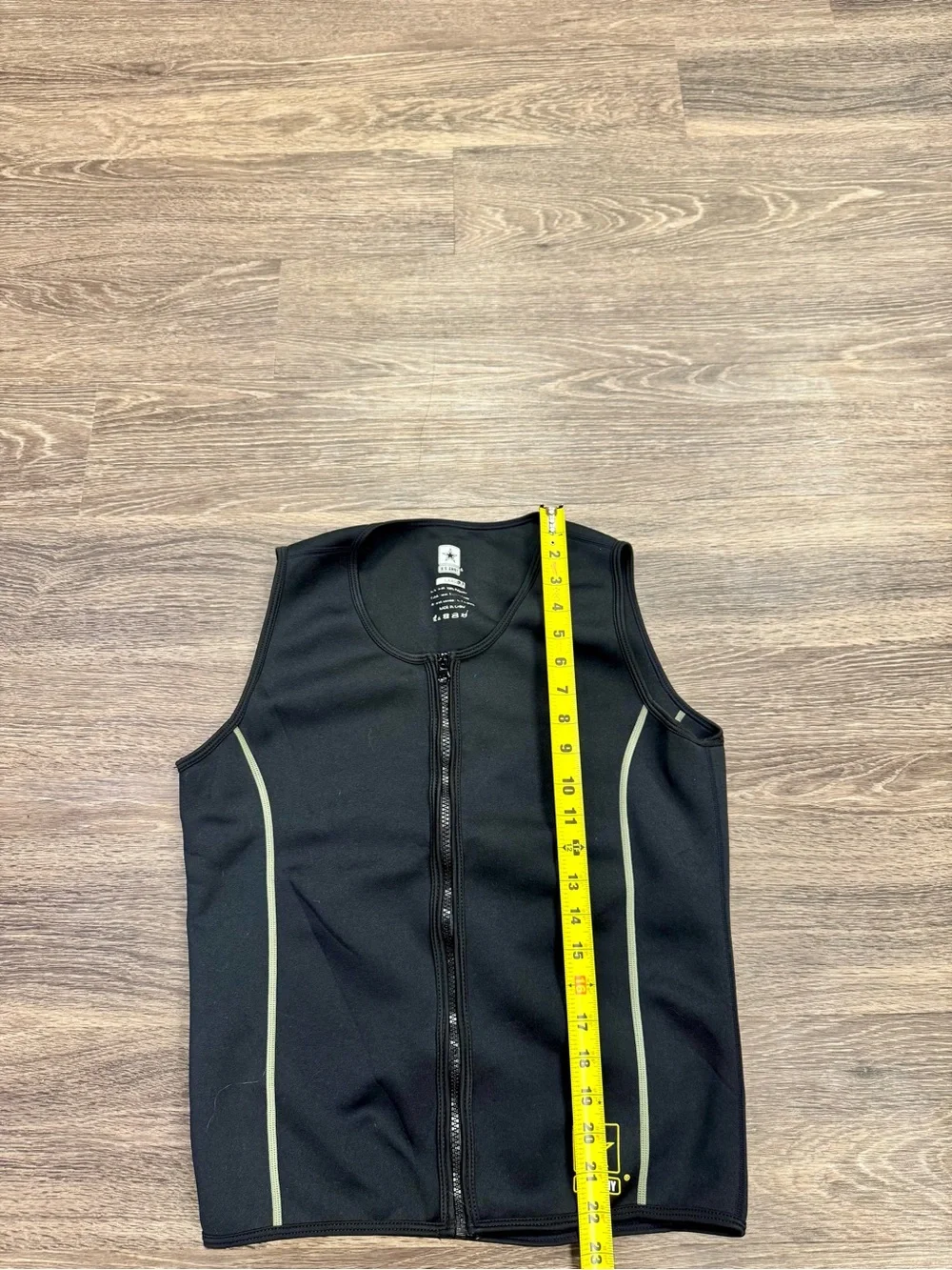U.S. Army Men's Neoprene Sauna Workout Vest Black Full Zip Large